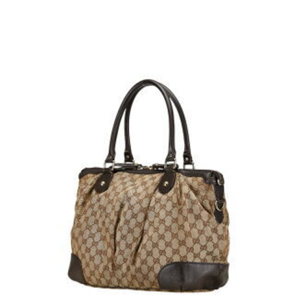 Gucci GG Tote beige brown leather - Picture 3 of 11